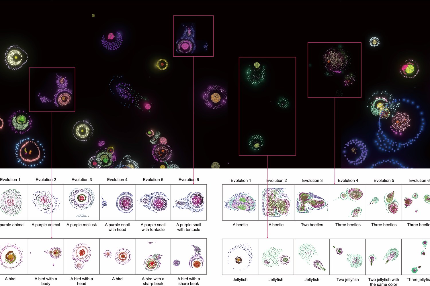 Digital lifeforms from Participatory Evolution